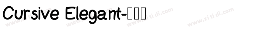 Cursive Elegant字体转换